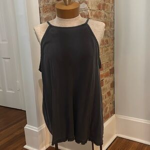 BOHO Halter tank with frayed hem